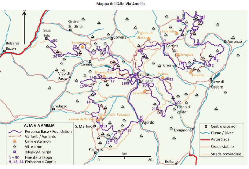 Mappa AVAmelia Alta Via Amelia