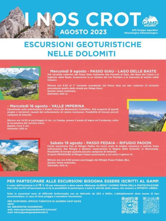2023 - I nos crot - Escursioni geoturistiche nelle Dolomiti